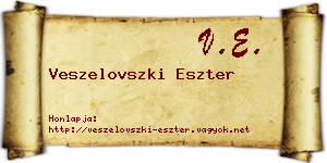Veszelovszki Eszter névjegykártya