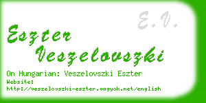 eszter veszelovszki business card